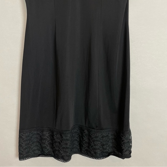 Vintage Full Slip Black Lace Sissie Women Lingerie Retro‎ Pin-Up Girl Classic - Picture 5 of 10
